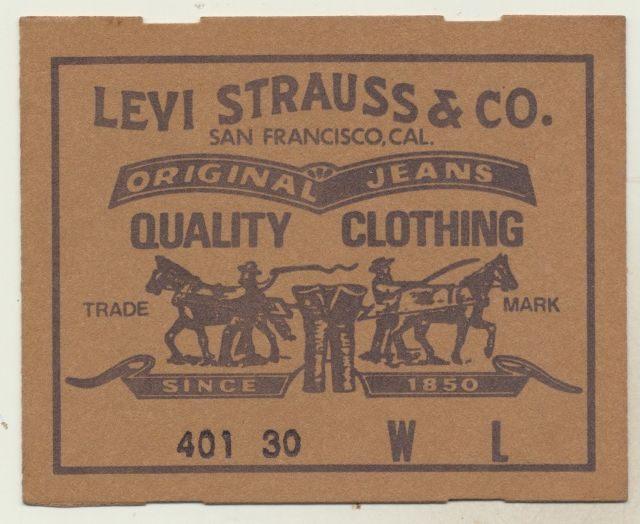 (r9) Levi Strauss en Co, jeans broek label, Verzenden, Zo goed als nieuw