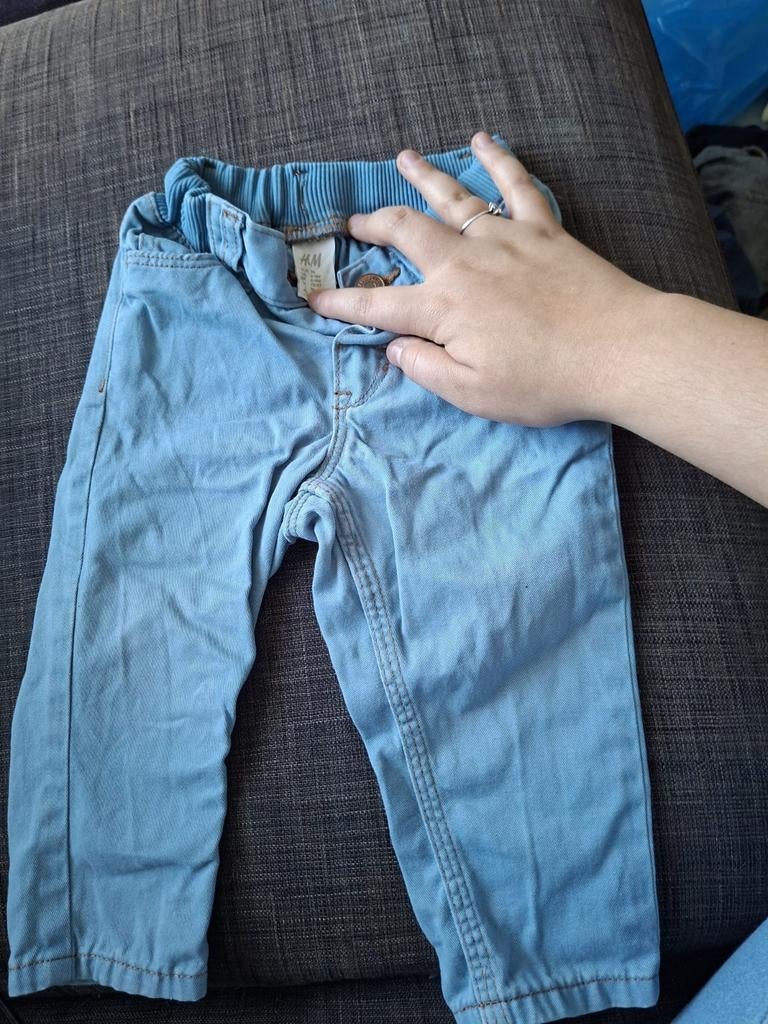H&m blauw broek, Kinderen en Baby's, Babykleding | Maat 80, Ophalen