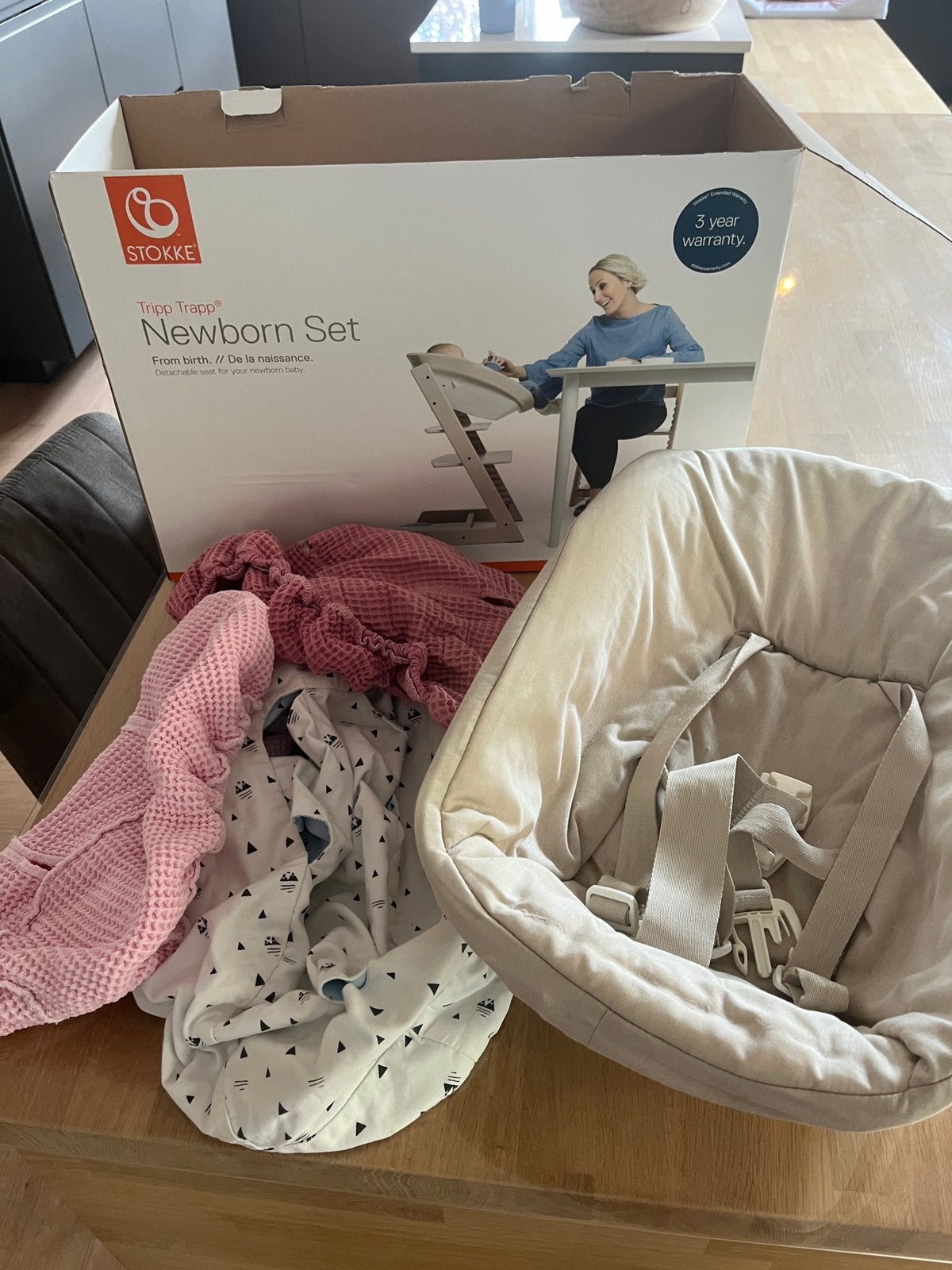 Stokke Newborn set met 3 hoezen, Kinderen en Baby's, Ophalen, Zo goed als nieuw