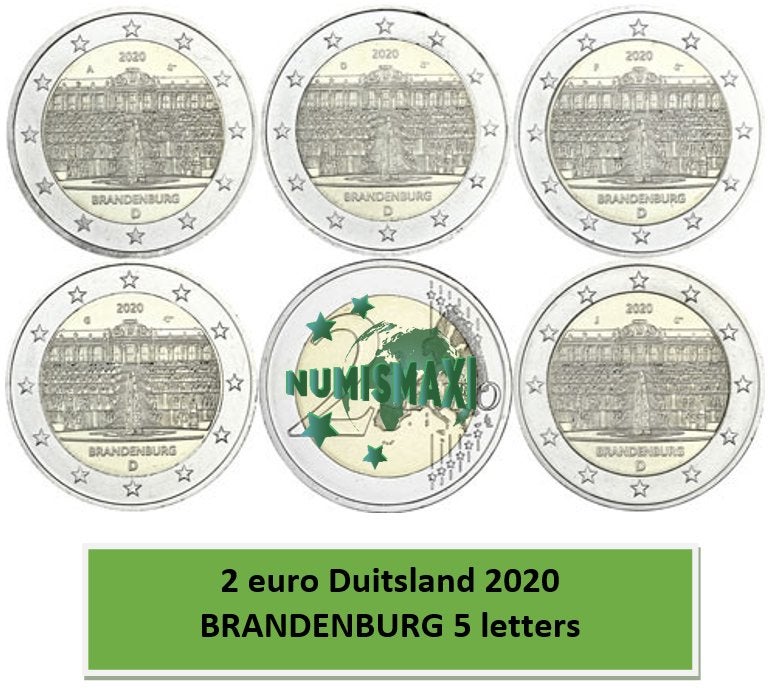 2 euro Duitsland 2020 Brandenburg 5 letters, Verzenden, Duitsland, 2 euro
