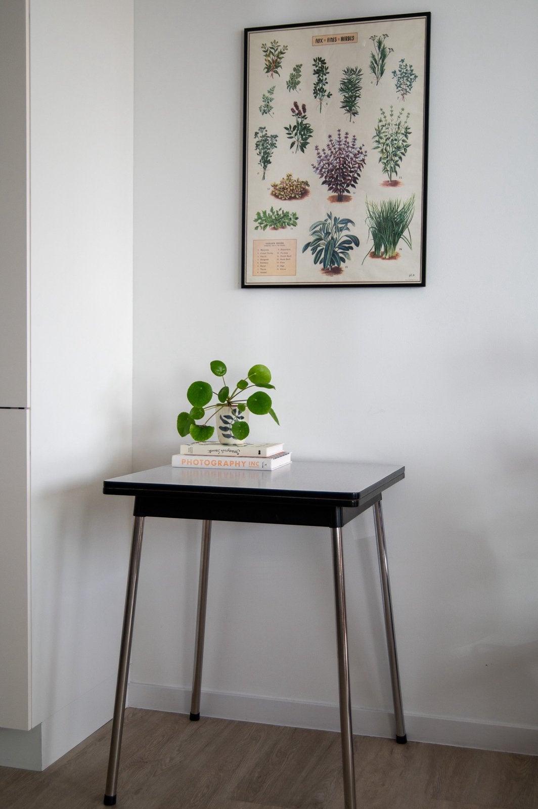Uitklapbare Vintage Formica tafel van TAVO (made in Belgium), Ophalen, Gebruikt