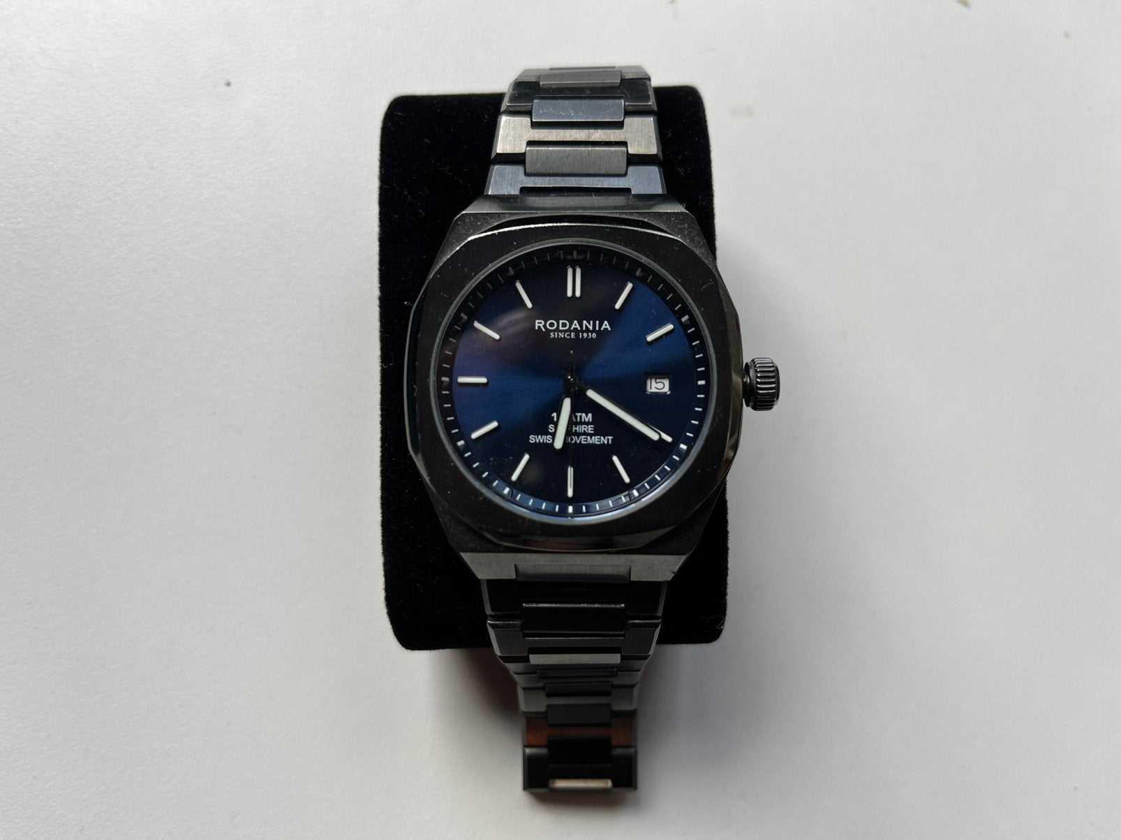 Horloge Rodania R30002 Carouge, Handtassen en Accessoires, Horloges | Kinderen, Ophalen, Gebruikt, Blauw, Jongen