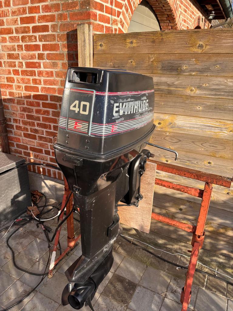 Evinrude 40pk motor, Watersport en Boten, Buiten- en Binnenboordmotoren, Ophalen, Gebruikt, Elektrische start, 30 pk of meer