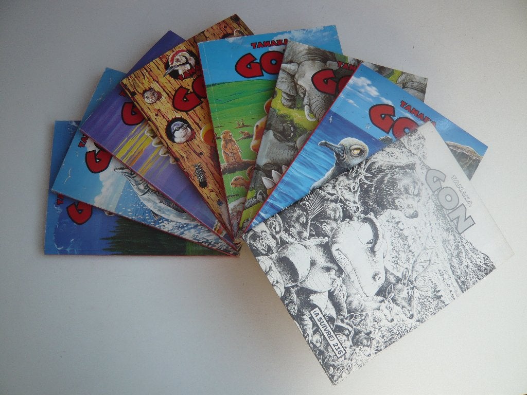 Bd GON tomes 1 à 7 + HS1 (EO ttbe) de TANAKA chez CASTERMAN, Livres, BD, Utilisé, Série complète ou Série, Enlèvement ou Envoi