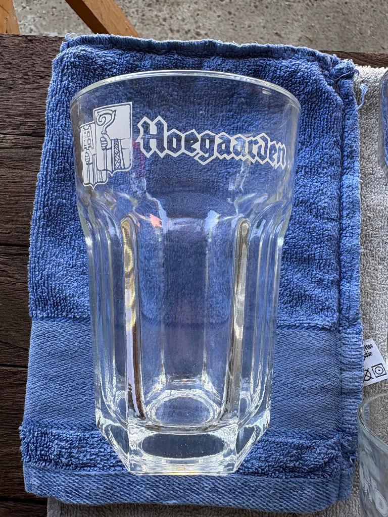 Hoegaarden (10 glazen), Verzamelen, Ophalen of Verzenden, Gebruikt, Glas of Glazen