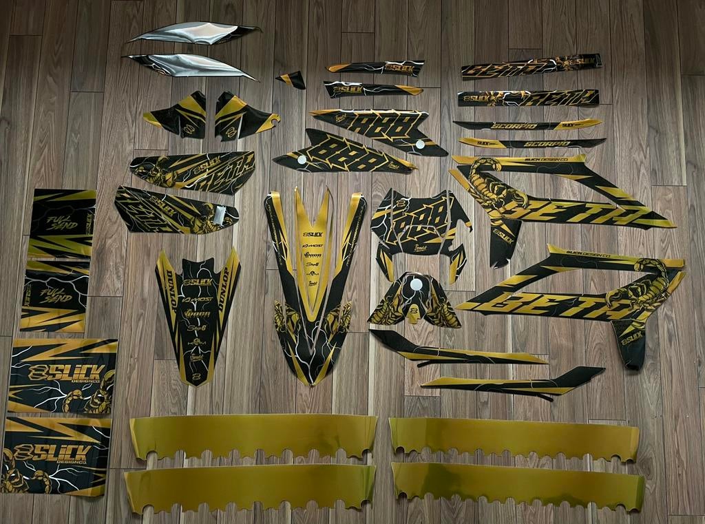 Kit de décalcomanies dorées pour Beta 50cc, Motos, Accessoires | Autocollants, Envoi
