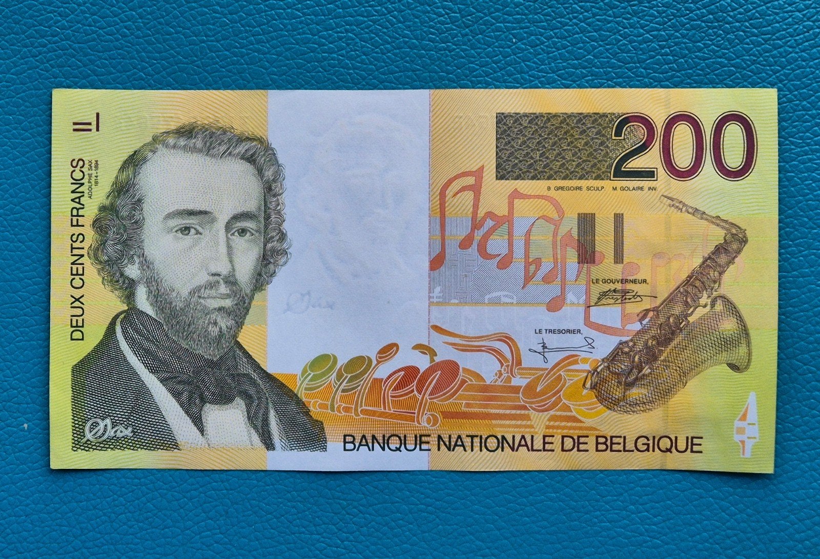 België   200 Francs  1996 Sax    UNC, Postzegels en Munten, Ophalen of Verzenden, Los biljet
