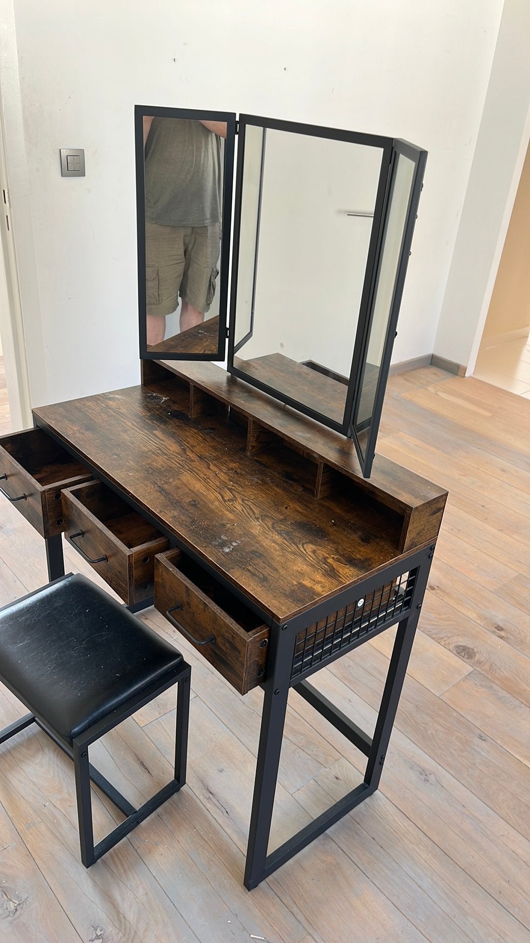 Kap/schmink tafel, Ophalen, Gebruikt, 100 tot 150 cm, 50 tot 100 cm