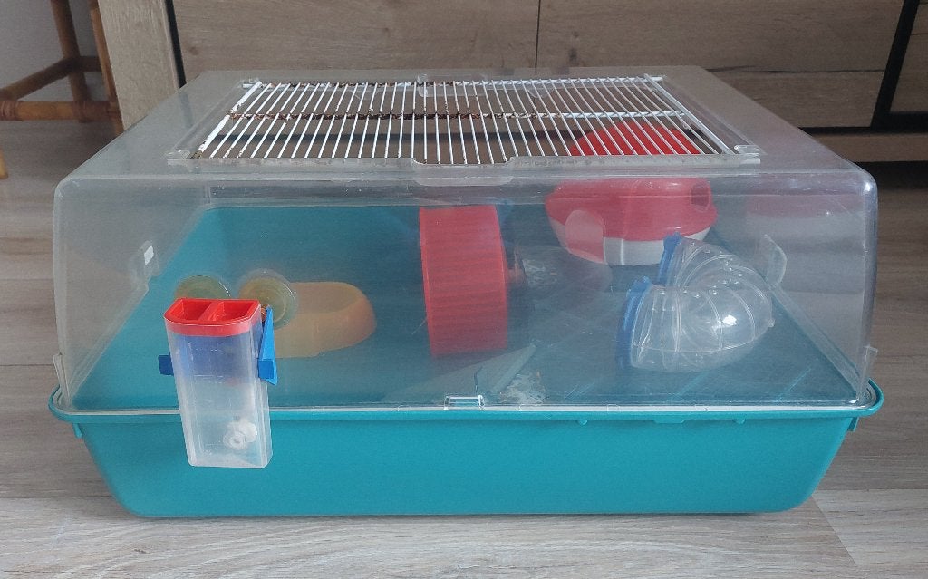 Ferplast kooi voor muis of hamster – volledig ingericht, Dieren en Toebehoren, Kooi, Gebruikt, Minder dan 75 cm, Hamster