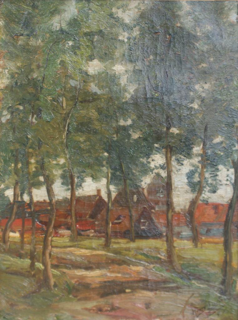 Henry Luyten (1859-1945): Landschap (O/D, 39,5 x 48 cm), Antiek en Kunst, Kunst | Schilderijen | Klassiek, Ophalen of Verzenden