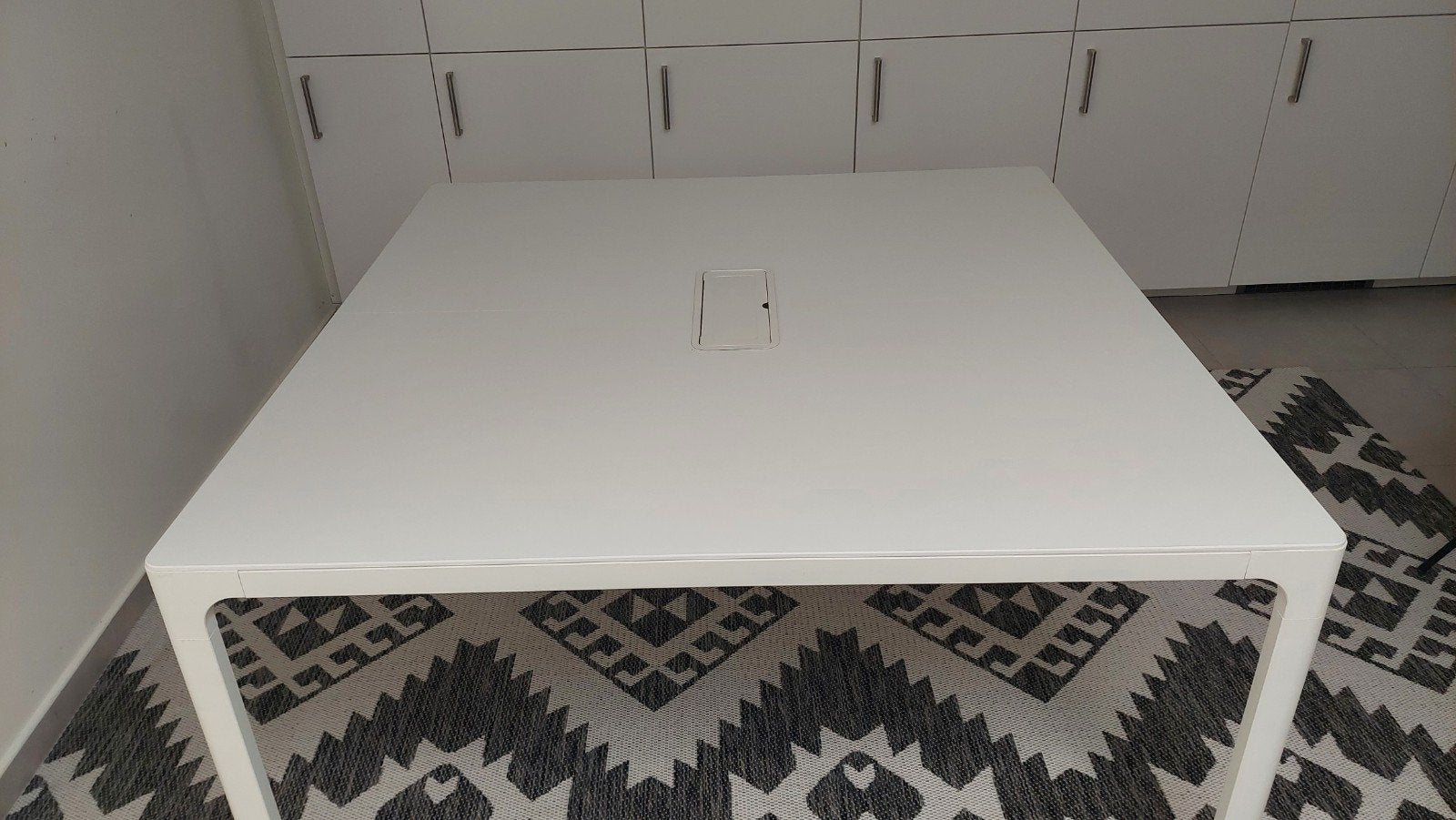 Tafel 140x140cm, Huis en Inrichting, Stoelen, Ophalen, Wit, Zo goed als nieuw, Vijf, Zes of meer stoelen