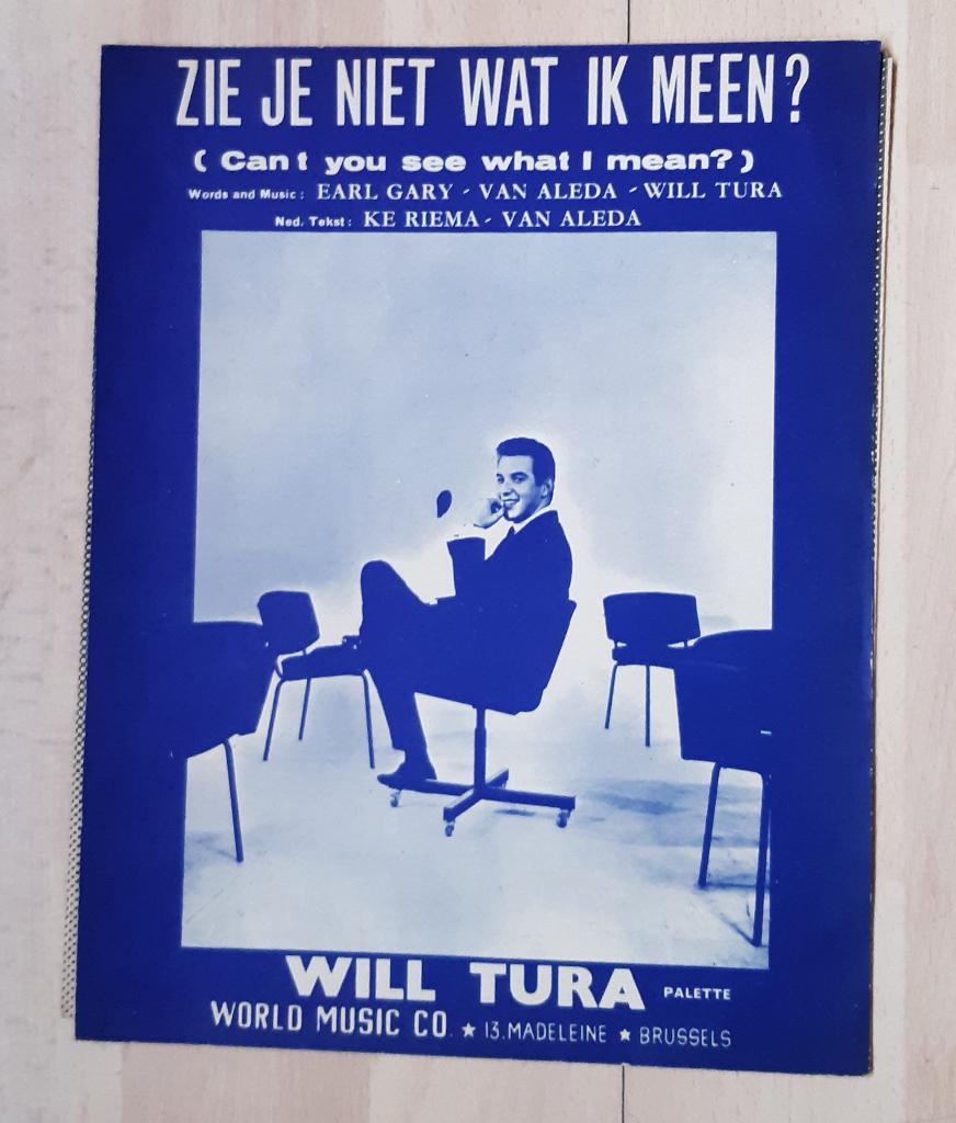 WILL TURA BLADMUZIEK ZI JE NIEK WAT IK MEEN, Muziek en Instrumenten, Bladmuziek, Ophalen of Verzenden