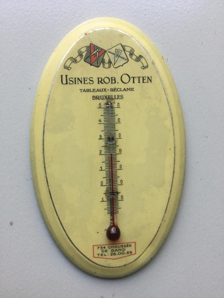 Oud reclamebord thermometer .Usunes rob. Otten, Verzamelen, Ophalen of Verzenden, Reclamebord