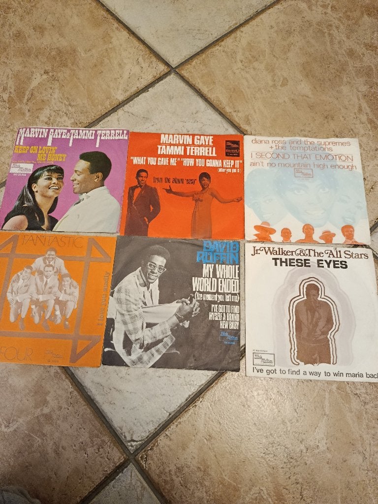 Lot de 6 anciens 45t année 60, CD & DVD, Vinyles | R&B & Soul, Enlèvement ou Envoi, Funk, 7 inch, Utilisé
