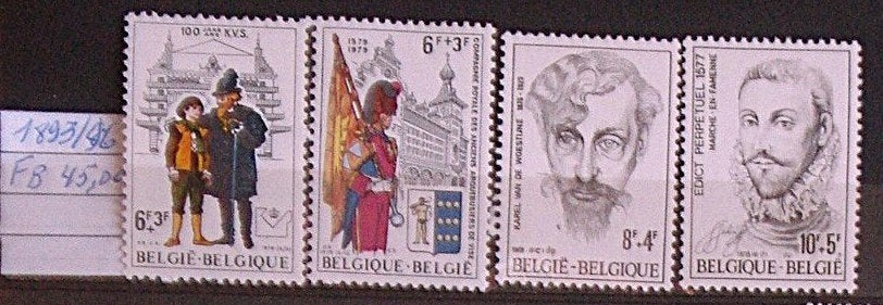 Belgique  1893/96  **/mnh, Timbres & Monnaies, Timbres | Europe | Belgique, Neuf, Non oblitéré, Gomme originale, Envoi