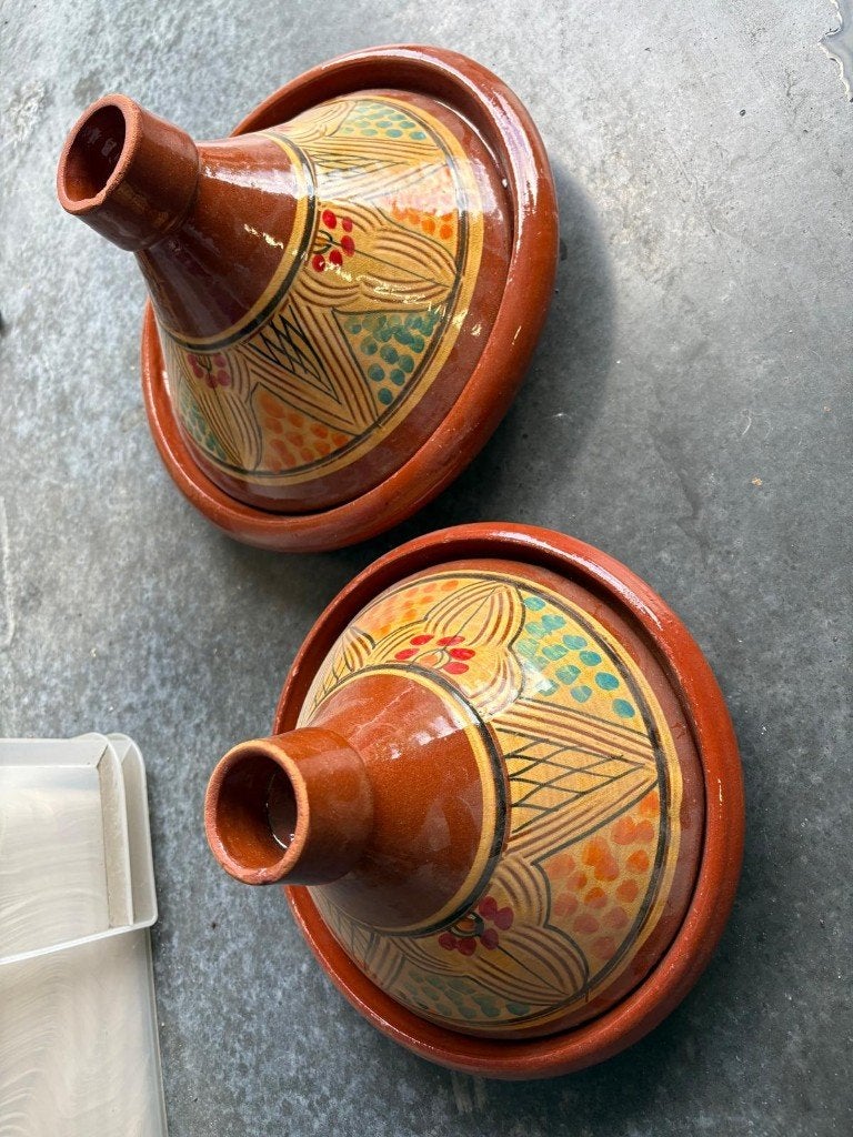 Set kleine en grote Tajine, Ophalen, Zo goed als nieuw, Tajine