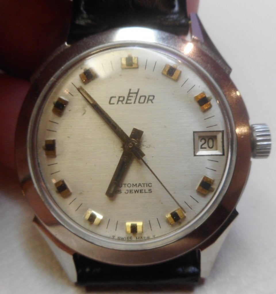 02) Crehor automatique vintage, Handtassen en Accessoires, Edelstenen, Gebruikt, Verzenden