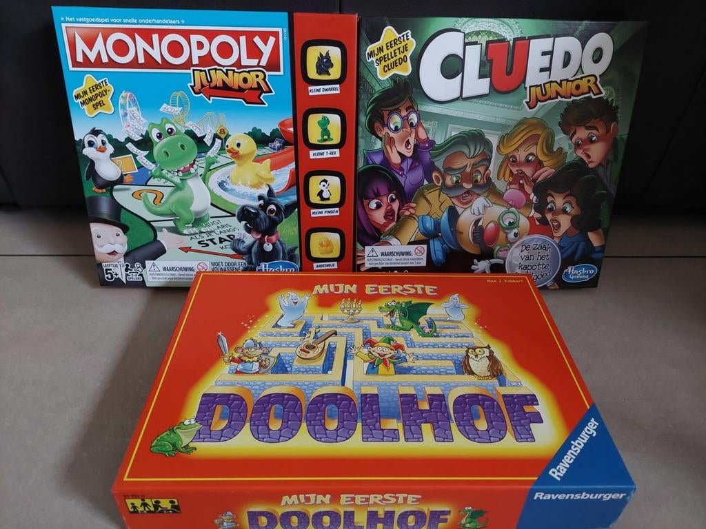 Junior pakket gezelschapspelletjes, Trois ou quatre joueurs, Enlèvement, Comme neuf
