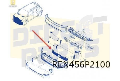 Renault R4 EV (6/25-) voorbumpergrille Origineel! 623860532R, Autos : Pièces & Accessoires, Neuf, Renault, -, -