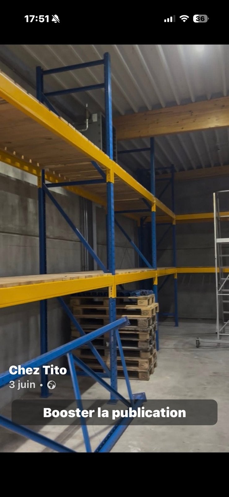 Rack a pallettes, Enlèvement