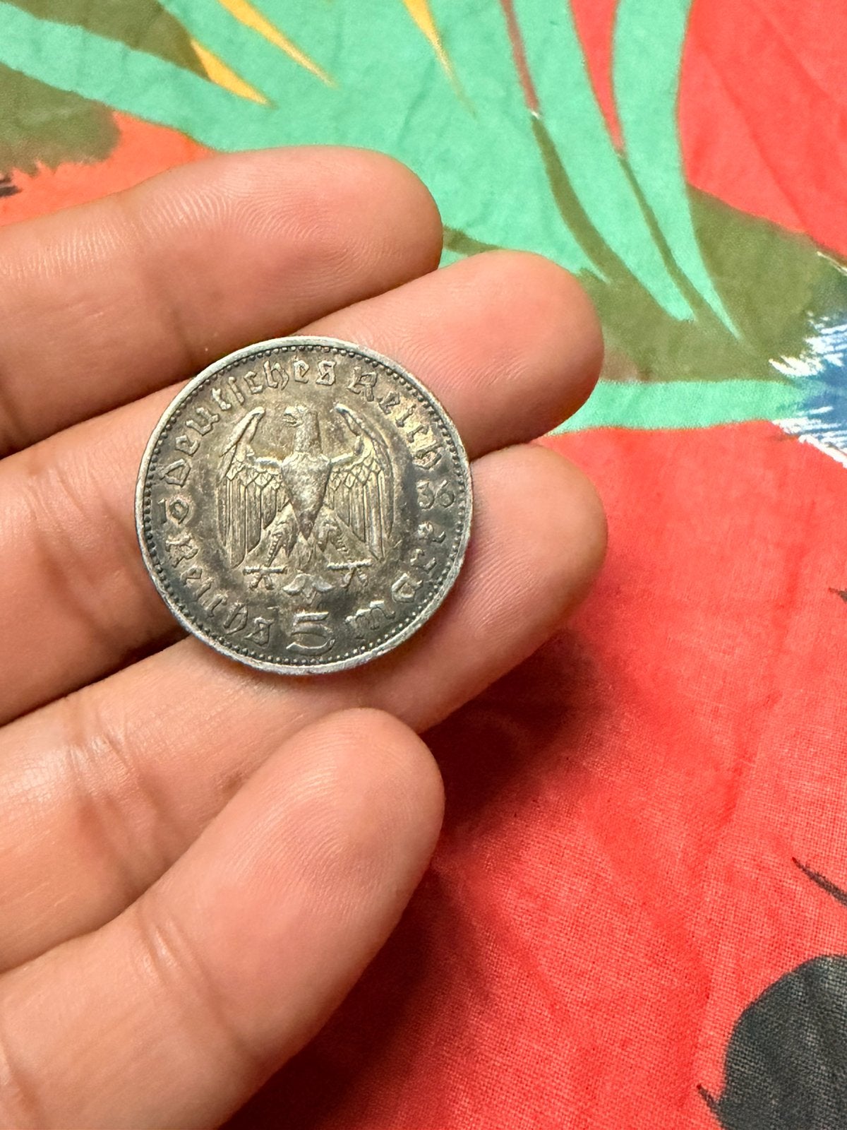 Pièce argent 5 Reichmark 1936, Enlèvement, Argent