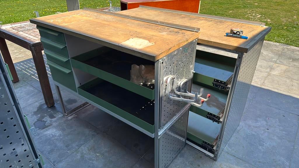 Werkbank voor bestelwagen heroma, Bricolage & Construction, Établis, Utilisé, 120 à 170 cm, Enlèvement
