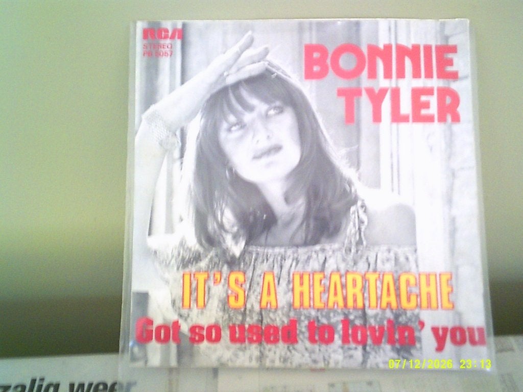 Bonnie Tyler  - It's A Heartache (1977) ZGST Vinyl Singel., Cd's en Dvd's, Vinyl | Rock, 7 inch, Ophalen of Verzenden, Fotohoes