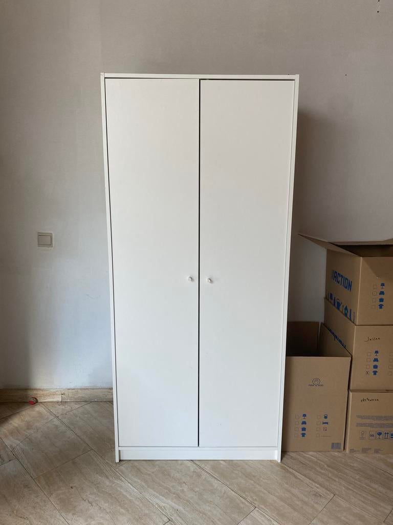 Witte ikea kleerkast, Huis en Inrichting, Ophalen, Gebruikt, Meerdere deuren, 50 tot 100 cm