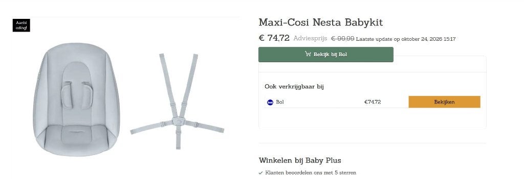 maxi cosi nesta new born kit, Ophalen