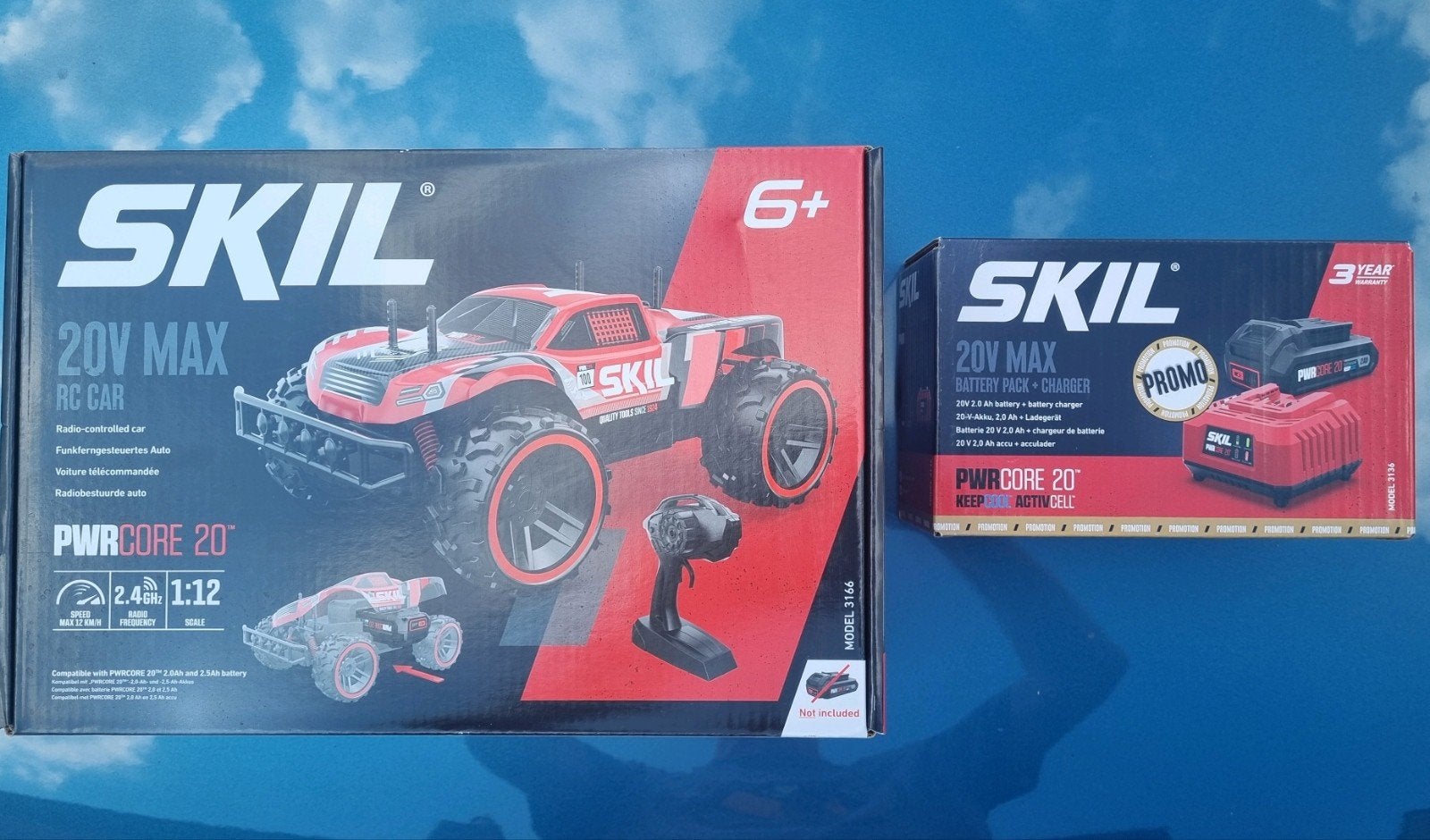 Nieuwe auto SKIL 20V RC car met nieuwe oplaadbare batterij, Ophalen, Nieuw