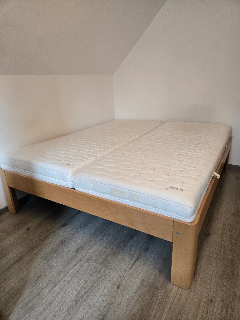 Auping tweepersoonsbed met swissflex bodems en matrassen., Huis en Inrichting, Slaapkamer | Bedden, Ophalen, Gebruikt, 210 cm