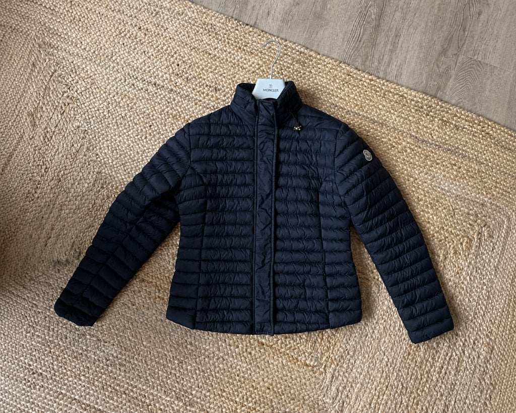 Moncler dames donsjas navy | Maat S, Blauw, Moncler, Ophalen of Verzenden, Zo goed als nieuw