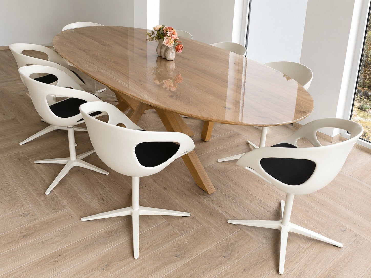 8 originele Fritz Hansen designstoelen, Huis en Inrichting, Stoelen, Ophalen, Kunststof