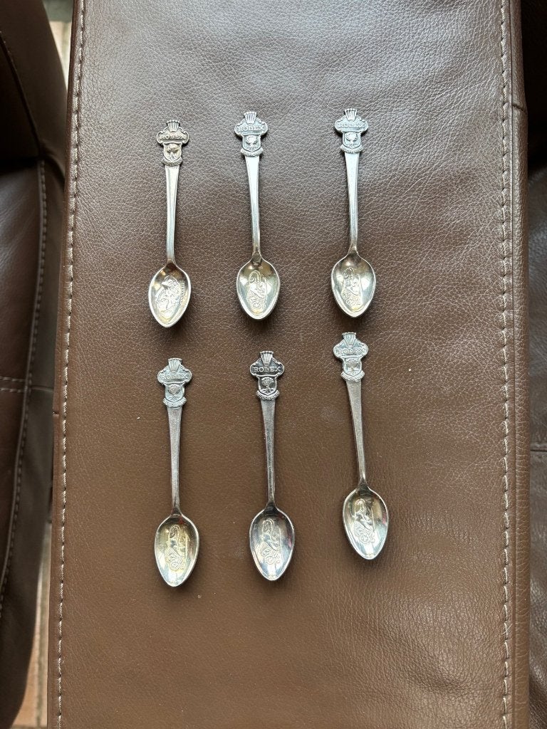 Rolex: rare ensemble complet de 6 cuillères à café neutres, Antiquités & Art, Antiquités | Couverts, Enlèvement