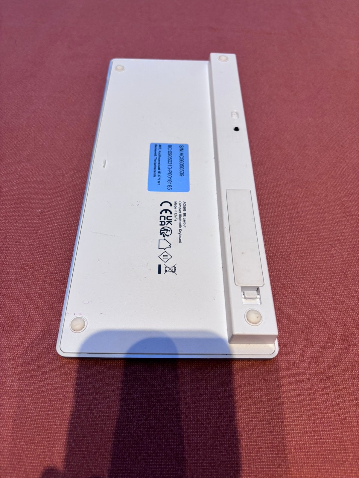 Act Portable Bluetooth toetsenbord, Computers en Software, Ophalen of Verzenden, Azerty, Zo goed als nieuw, Draadloos
