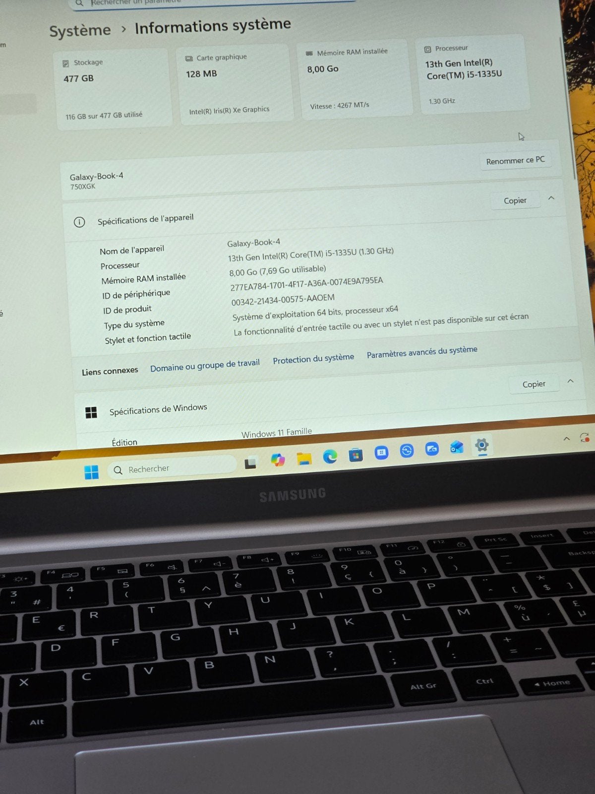 Samsung Galaxy Book 4 – Très peu utilisé – SSD 512 Go, Enlèvement, SSD