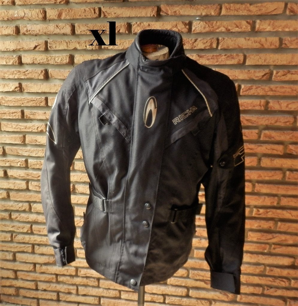 (2) -veste moto homme t.xL noir - richa -, Enlèvement ou Envoi, Seconde main, Hommes, Manteau | tissu