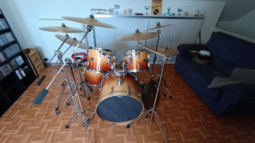 Sonor Force 3007 drumkit met cymbalen, hardware, bags ..., Musique & Instruments, Batteries & Percussions, Sorento, Enlèvement