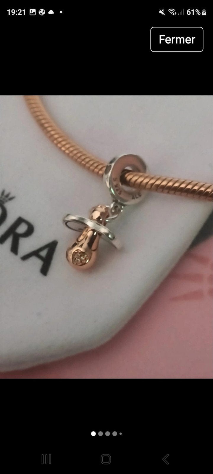 charme pandora, Ophalen of Verzenden, Zilver, Pandora