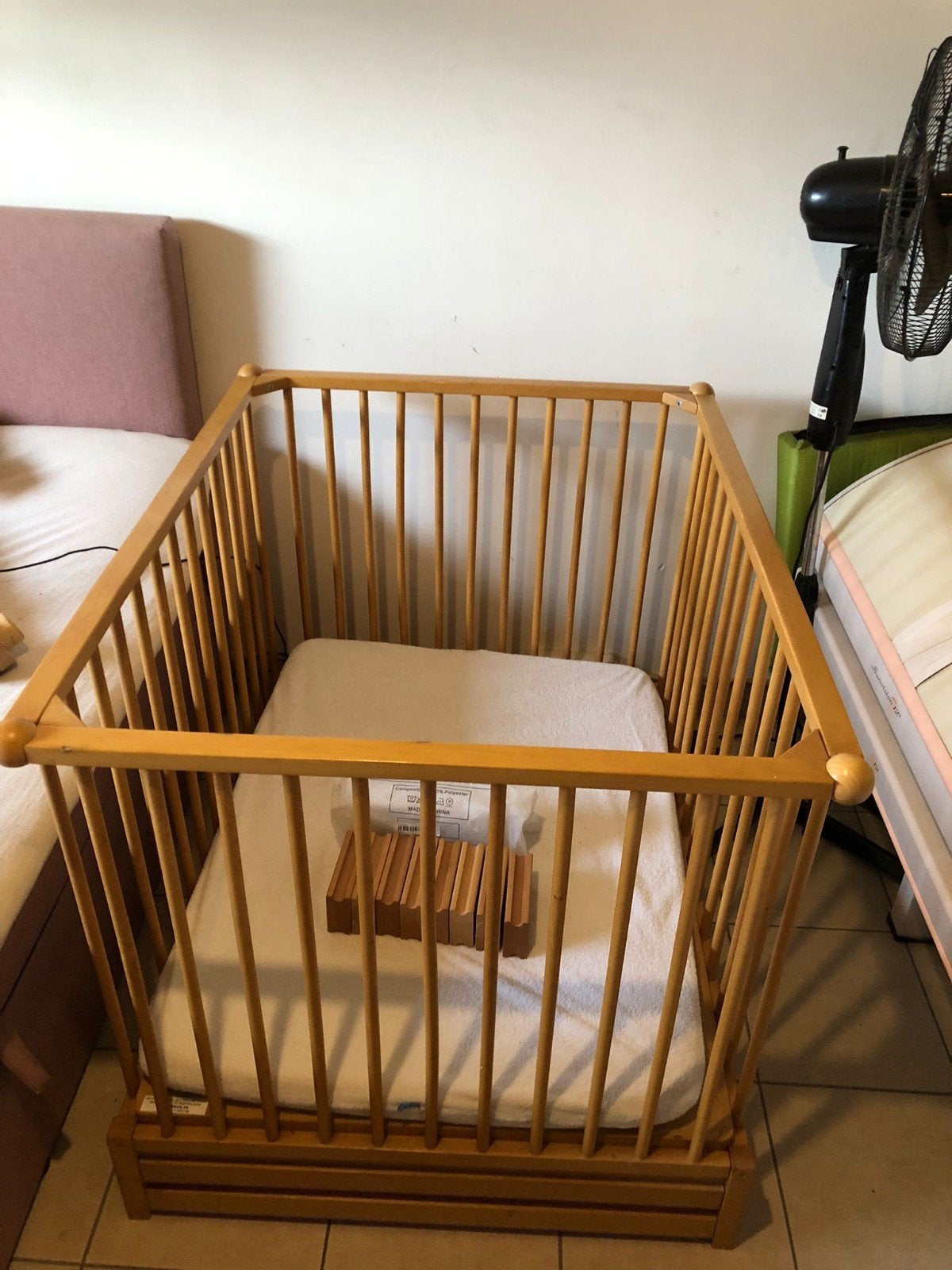 Babybed/park, Ophalen