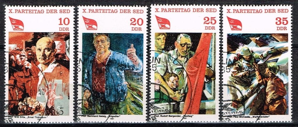 Postzegels uit de DDR - K 3290 - arbeiderspartij SED, Verzenden, DDR, Gestempeld