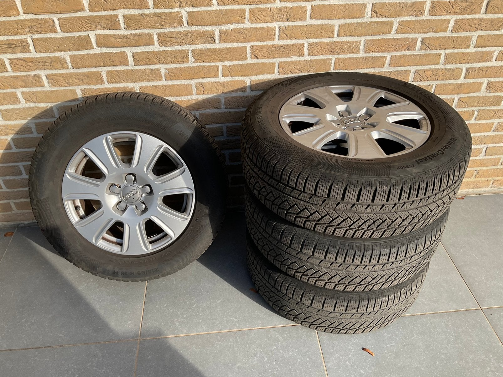 Set winterbanden Audi Q3 8U tot 2018, Ophalen, 16 inch, Banden en Velgen, Winterbanden
