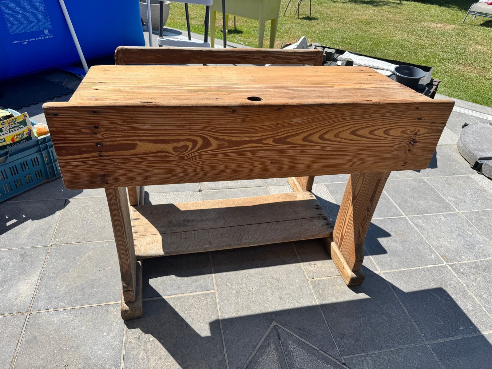 Banc d’école ancien en bois massif-pièce vintage authentique, Antiquités & Art, Antiquités | Meubles | Chaises & Canapés, Enlèvement