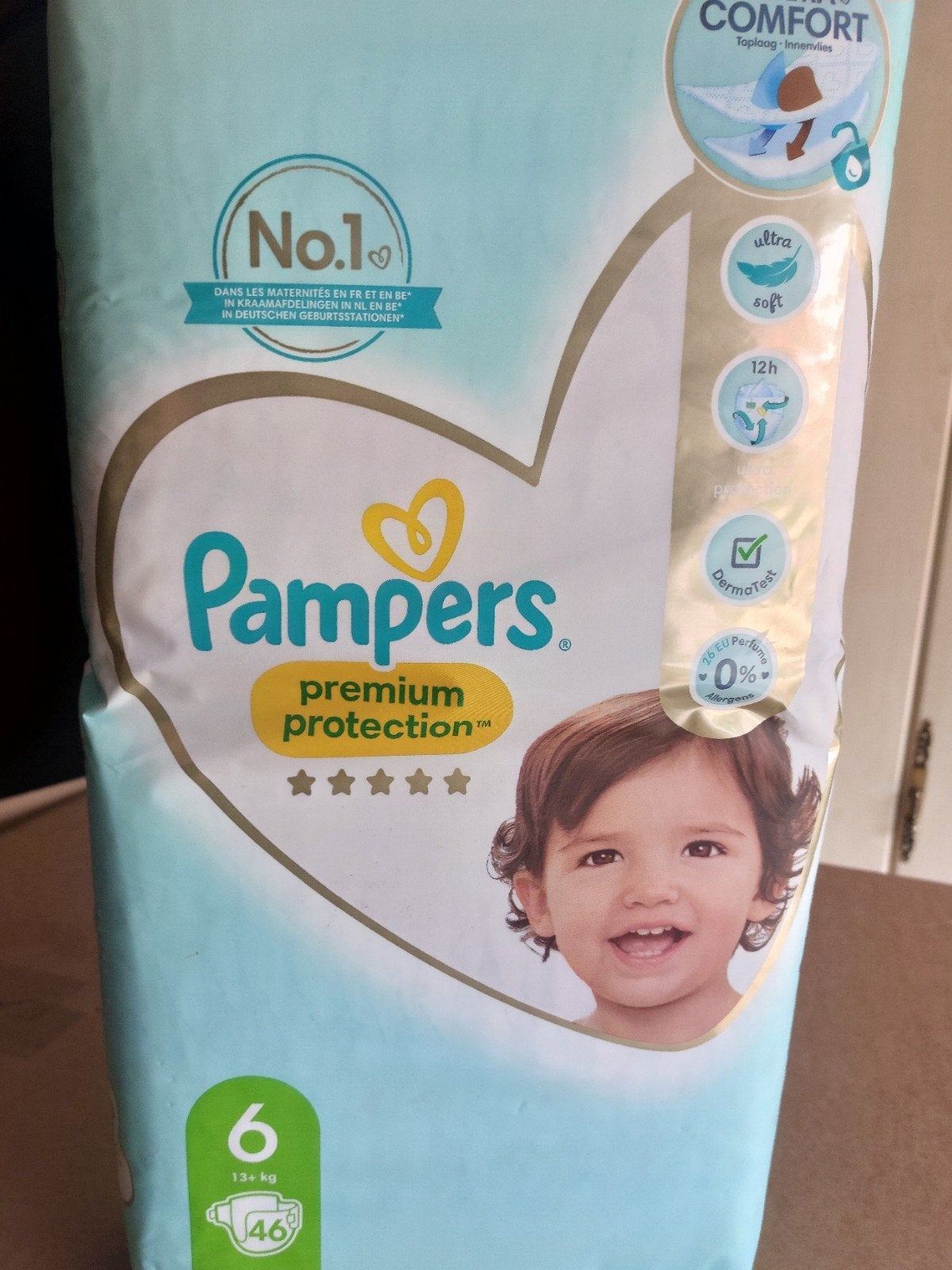 pampers  maat 6 premium protection 4 pakken van  46 st, Kinderen en Baby's, Ophalen