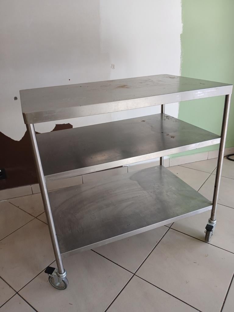 Serveettafel rvs, Ophalen