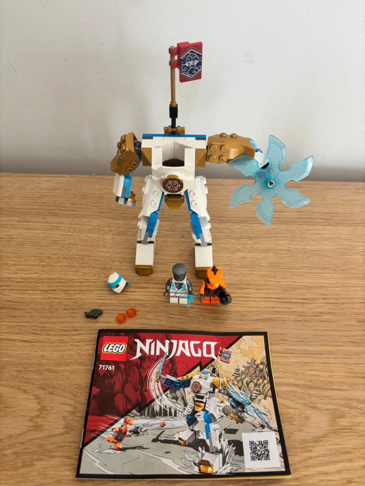 Lego ninjago Zane’s Power Up Mech EVO 71761, Lego, Ophalen of Verzenden, Zo goed als nieuw, Compleet