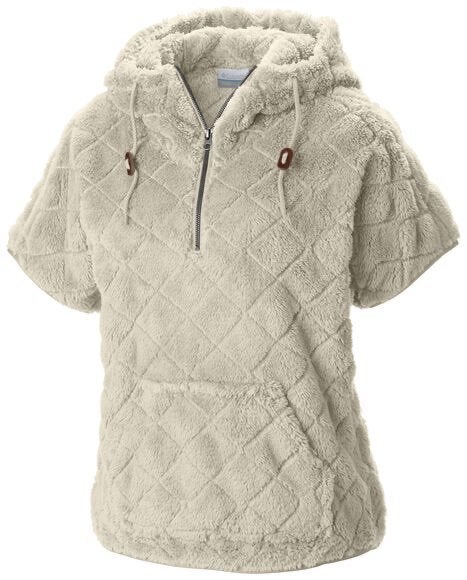 zeer zachte trui met korte mouwen en kap, Columbia, maat L, Ophalen of Verzenden, Zo goed als nieuw, Maat 42/44 (L), Beige