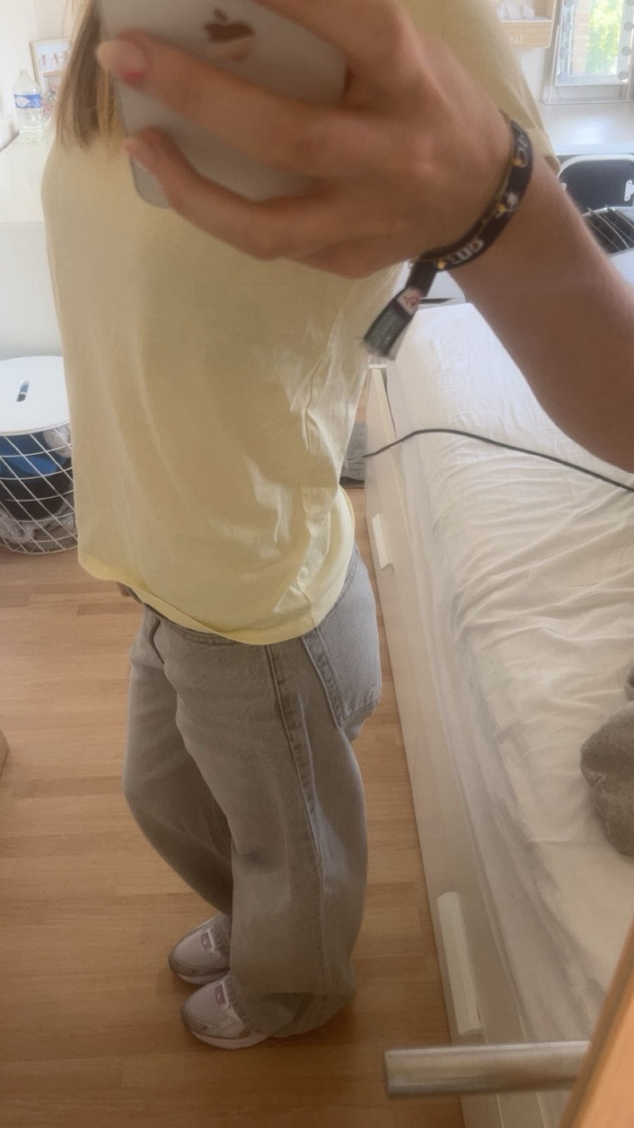 Jean gris taille haute, Enlèvement ou Envoi, Comme neuf, Gris, W27 (confection 34) ou plus petit
