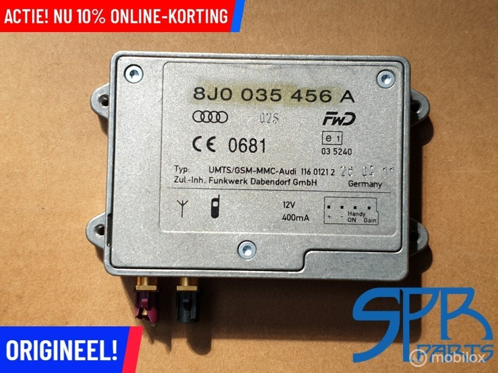 8J0035456A Signaalversterker Antennemodule AUDI A3 A4 A5 A6, Audi, Enlèvement ou Envoi, Audi, Utilisé