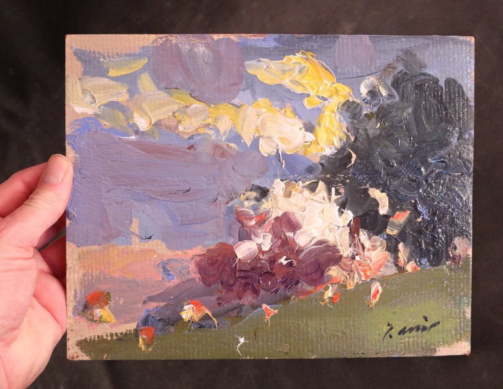 Magnifique panneau impressionniste, Enlèvement ou Envoi, Peinture à l'huile, Panneau, Paysage